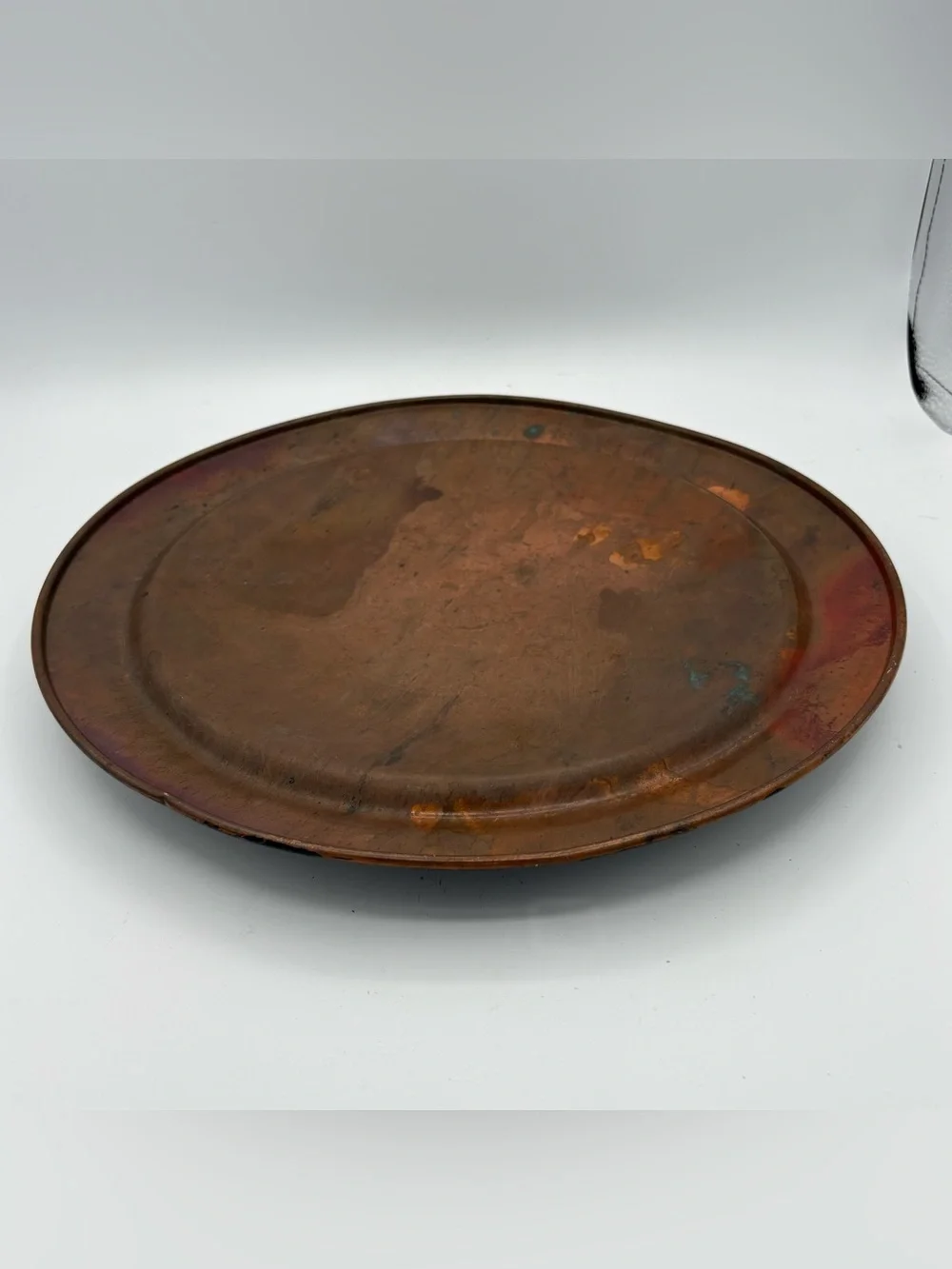 Vtg Copper Wall Decor Plate Religious Church Catholic Saints 13” Hand Engraved